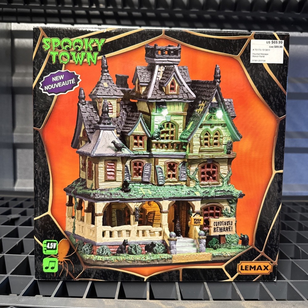 Lemax Spooky Town Halloween Haunted Mansion 2017 Retired 75173 Lights & Sound